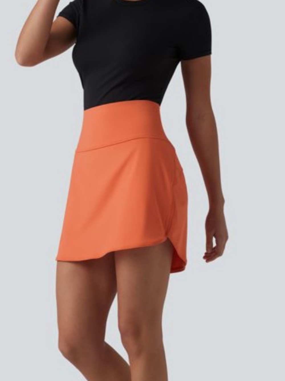HALARA Orange High-Waist Active Skort